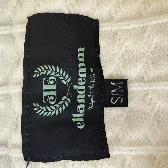 Ellandemm Button Cardigain Sweater Size Small / Medium White Black - Picture 5 of 8